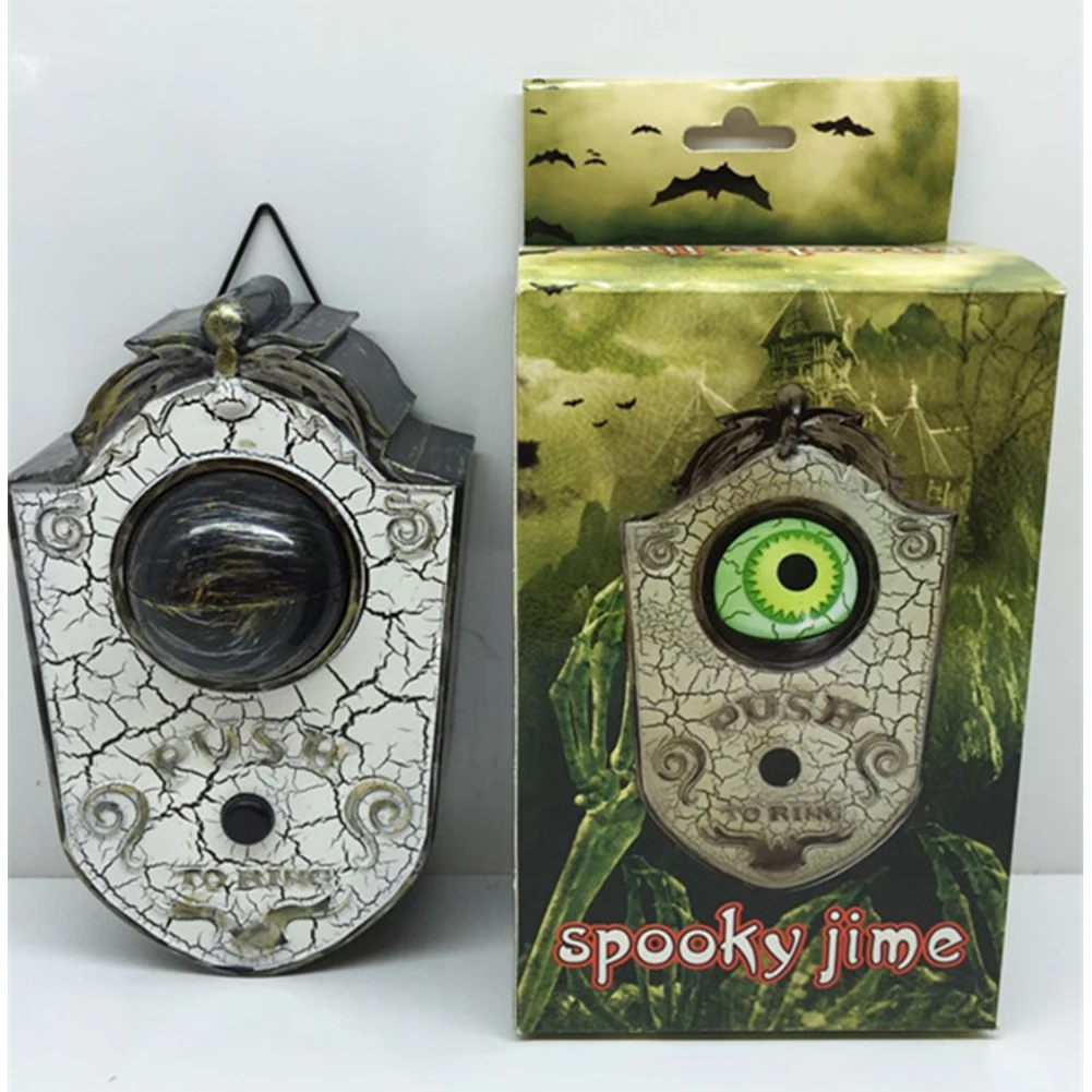 Halloween Decoration One-eyed Doorbell Horror Props Ghost's Day Glowing Home Hanging Electric Luminous Sounding Eyeball Doorbell