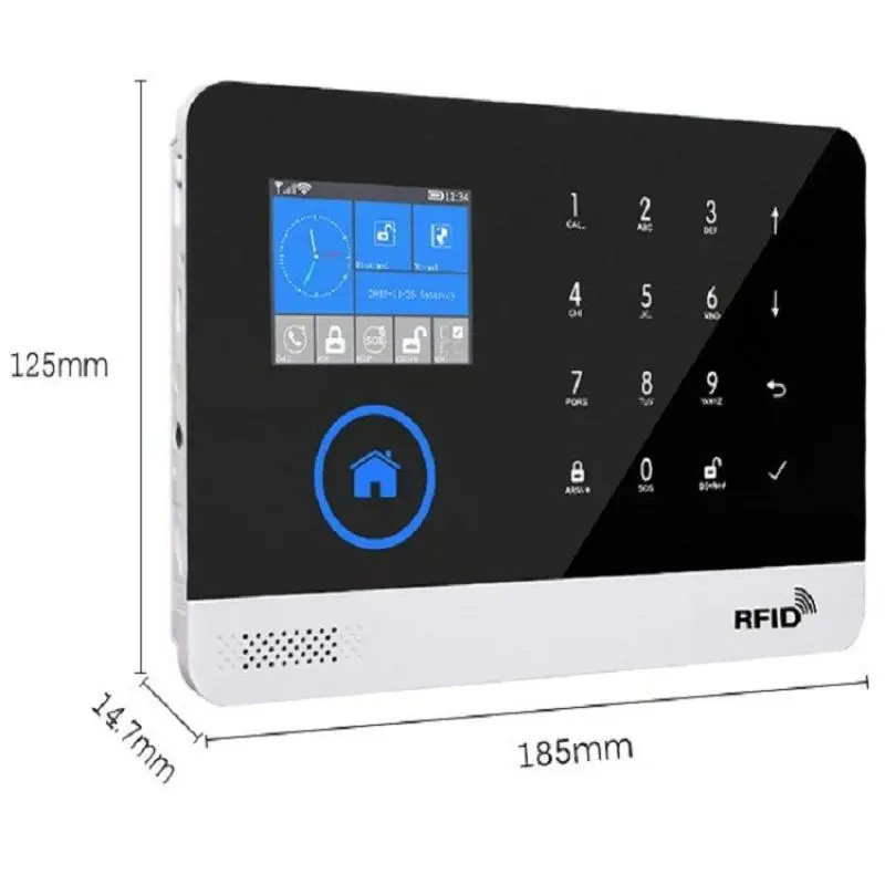 Allarme GSM WIFI professionale multifunzione a doppia rete Sistema di allarme wireless per la sicurezza domestica e aziendale con spina europea