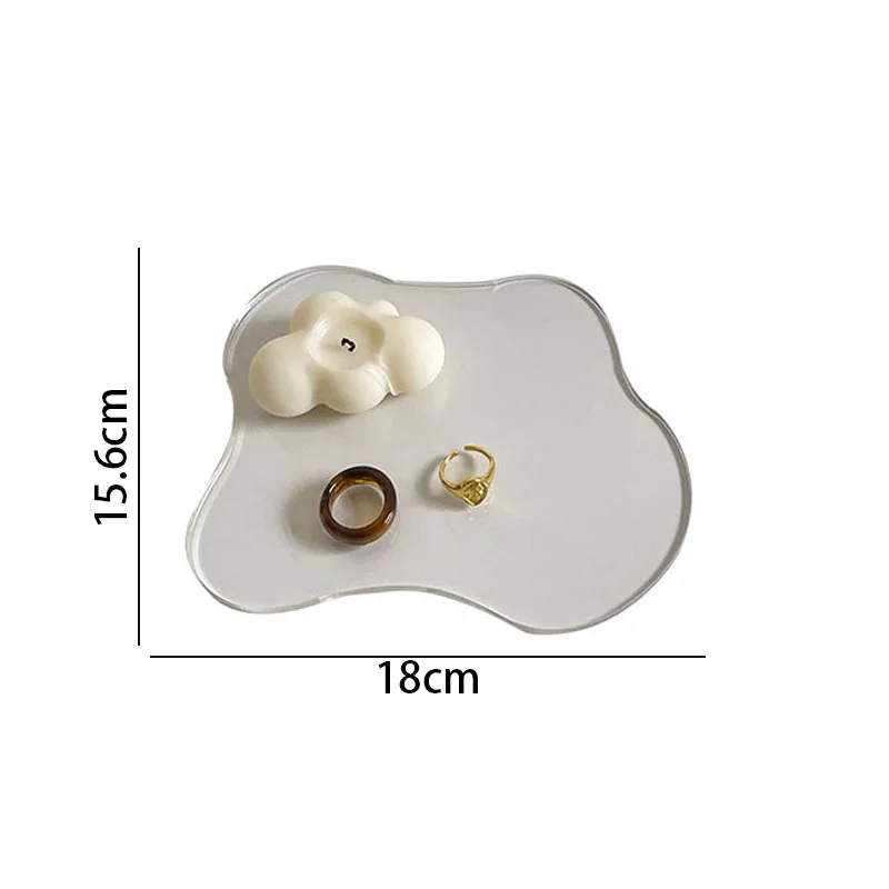 Modern Acrylic Tray Minimalist Art Bedroom Jewelry Organizer Irregular Dessert s Home Decoration Desktop Storage