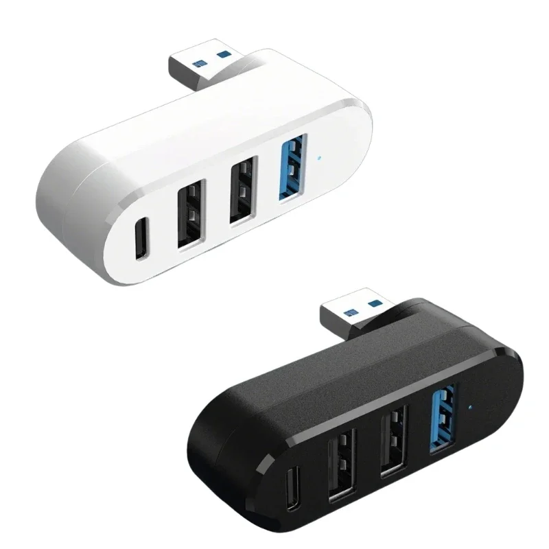 180 ° Rotatable 4 PORT USB 2.0 HUB USB C High Speed ​​Data Transfor
