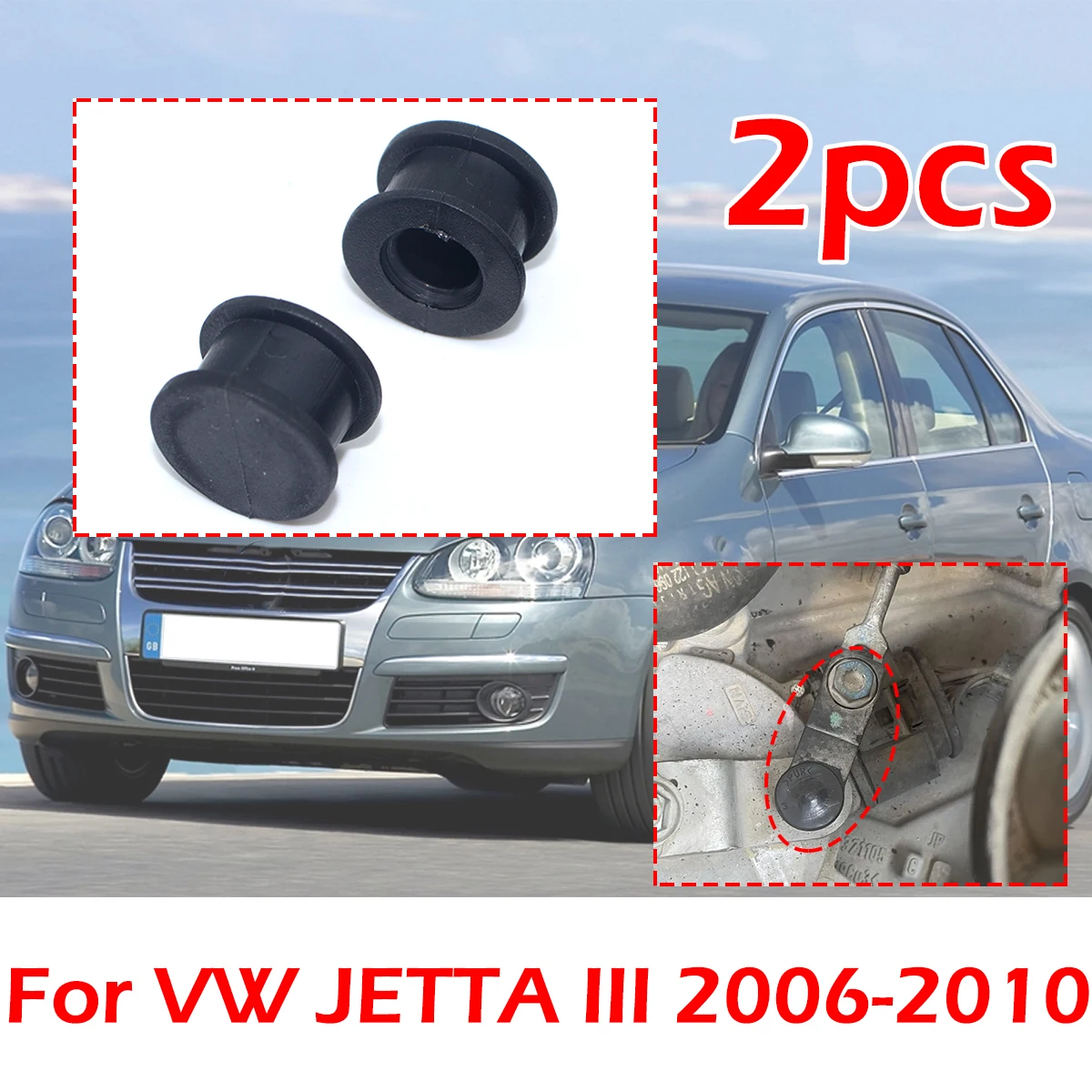 2Pcs For VW Jetta 2006-2009 2010 Gear Shifting Cable End Linkage Connector Bushing Replace 09G321397A Transmission Accessories