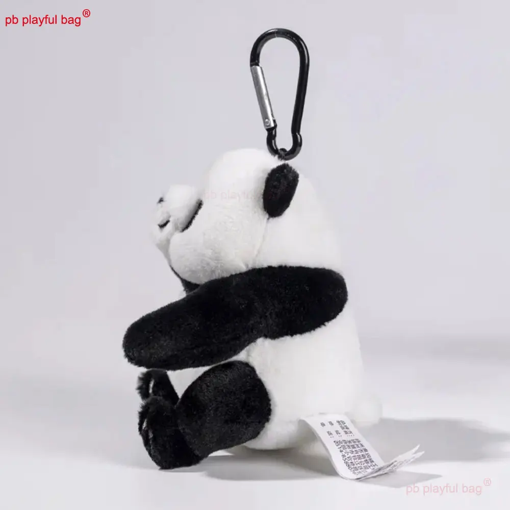 13cm mini bonito pequeno panda animal mochila pingente brinquedos de pelúcia chaveiro macio pelúcia boneca decorativa presente aniversário para o miúdo zg235