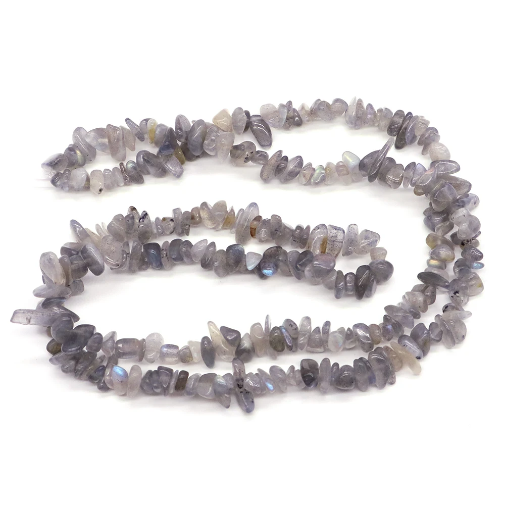 Irregular Natural Gravel Flash Labradorite Stone Loose Chips Beads Jewelry Making Diy Necklace Bracelet Accessory Holiday Gift view 5