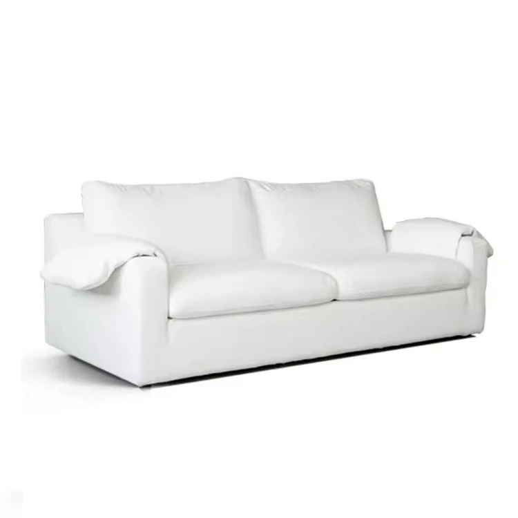 ^Cotton Linen Fabric Multi-functional Folding Dual-use Removable and Washable Cloud Sofa Bed with Mattress Hotel Furniture