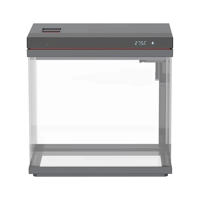 

30CM 38CM 48CM Ultra Clear Glass Desktop Smart Aquarium FIsh Tank with Water Top Filter Temperature display