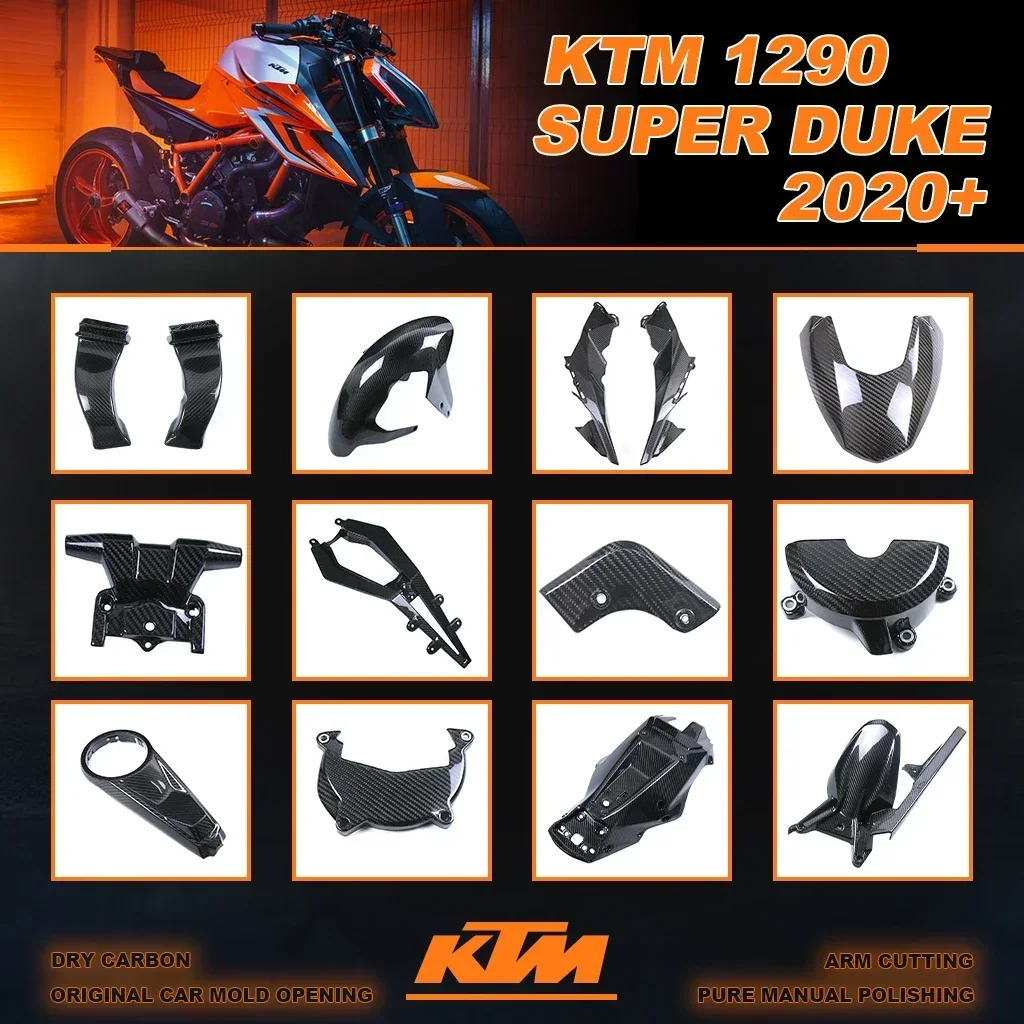 For KTM 1290 2020 + 100% Pure 3K Full Dry Carbon Fiber  Motorcycle Modification Accessories