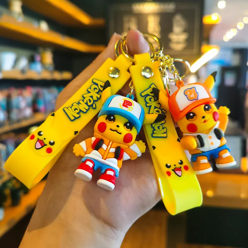 

New Style Sweater Pikachu Keychain Cartoon PVC Figurine Car Accessory Keychain for Christmas Personalized Gifts Y2k Fashion Toys