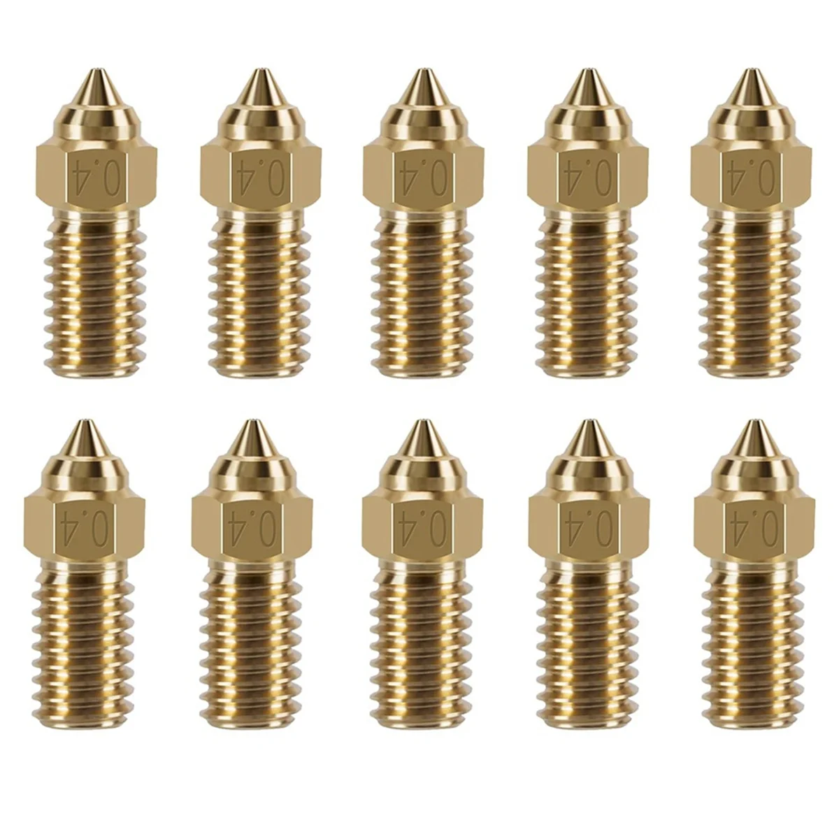 10PCS Nozzles Kit for Neptune 4 Series, 3D Printer Parts Brass 0.4mm Nozzles Kit for Neptune 4, 4 Pro