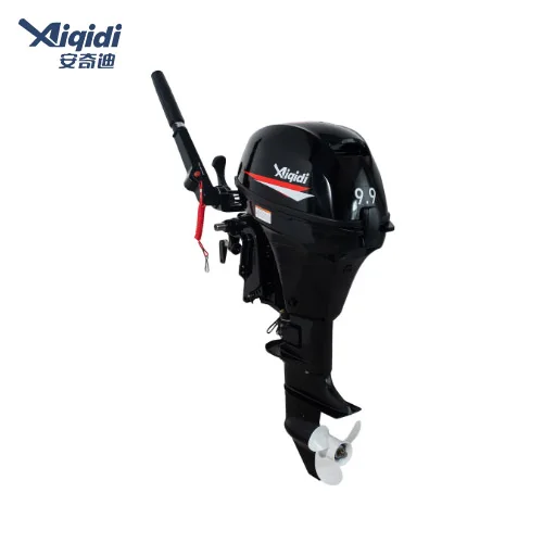 Outboard Engine AIQIDI 9.9HP 4 Stroke Tiller Handle/Remote Control 12L Fuel Tank Outboard for Boats