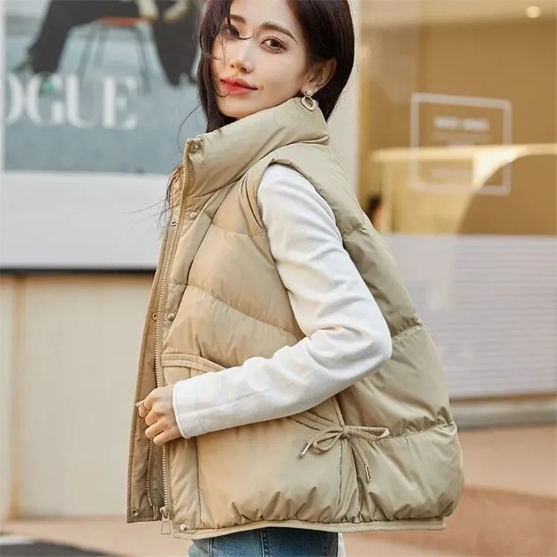 

2024 New Autumn Winter Women's Vest Coat Korean Loose Sleeveless Casual Solid Jackets Female Waistcoat Outerwea Tops Chaleco