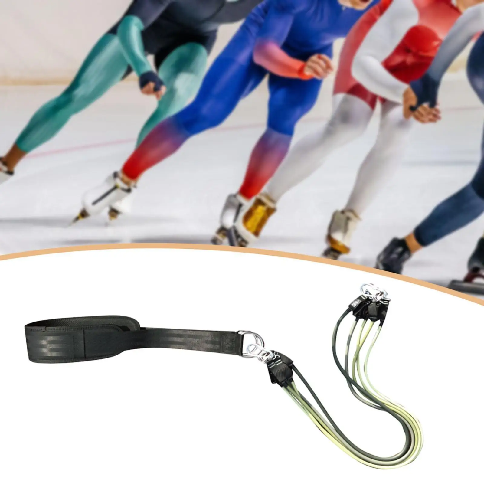 

Короткий дорожный ремень для катания на коньках, угловой ремень для катания на коньках, комфортная тренировочная эспандер для разминки, угловой крест