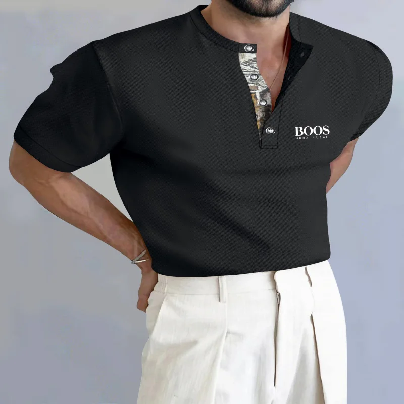 

European American New Summer Polo Shirt Men High Quality Men's Short Sleeve Top Business Casual Breathable Polo-shirt for Men