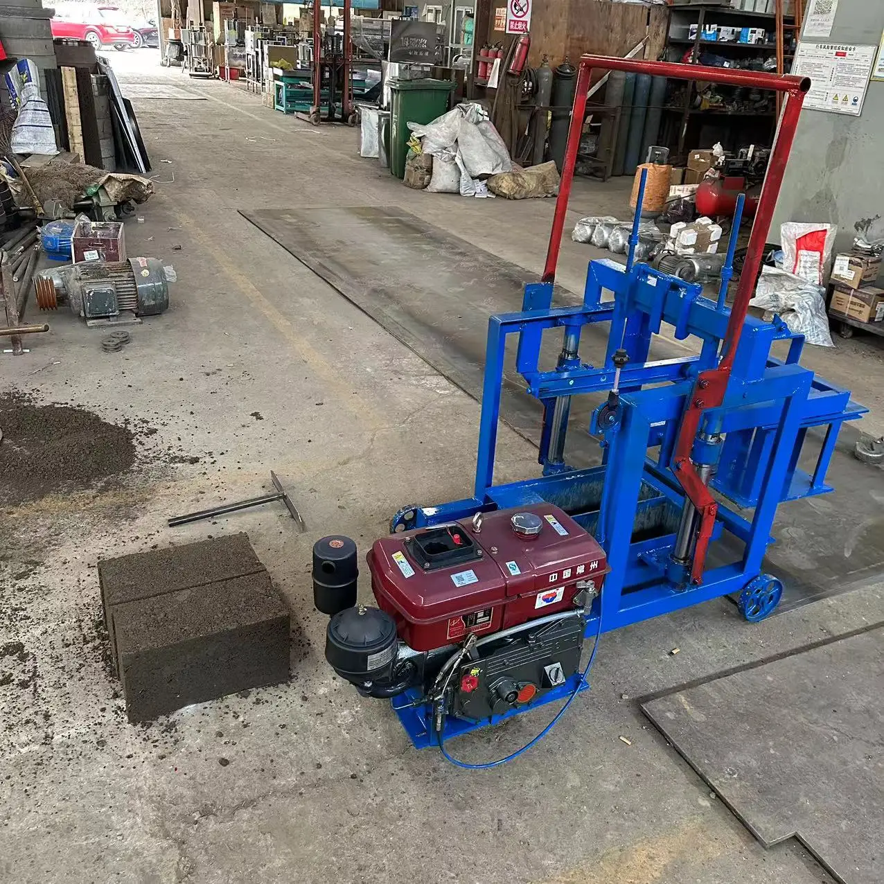 bricks making machine diesel engine block and mobile fly ash  block machine automatic brick making mini brick making machine