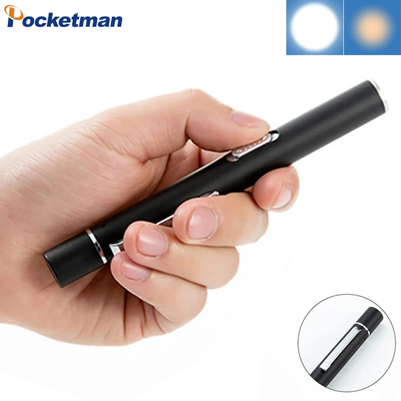 Pen Light Flashlight USB Rechargeable Small Bright Penlight Medical LED Flashlight Mini Torch Pocket Flashlight with Clip