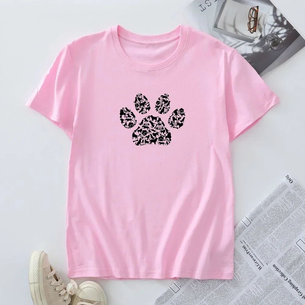 T-shirt da donna taglie forti T-shirt a maniche corte 100% cotone Top estivi Abbigliamento donna T-shirt femminile T-shirt grafiche