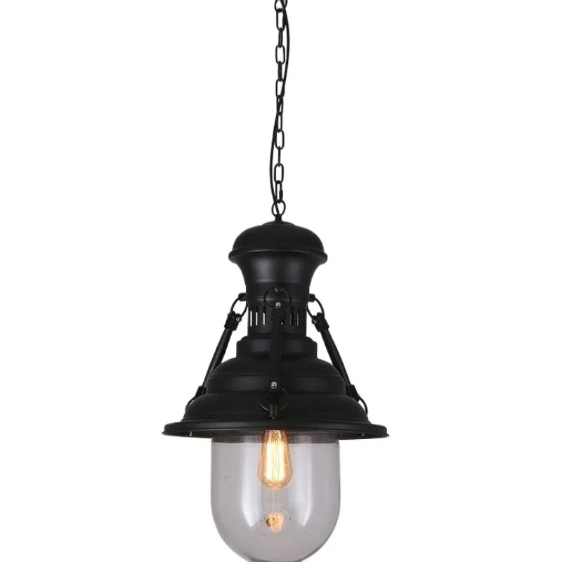 

Vintage American rural heavy metal chandelier, industrial engineering hotel cannonball chandelier