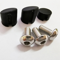 1Set Scooter Rear Back Fender Mudguard Screw Rubber Cap Screw Plug Cover for XIAOMI M365 Electric Scooter Parts(Black) YLH