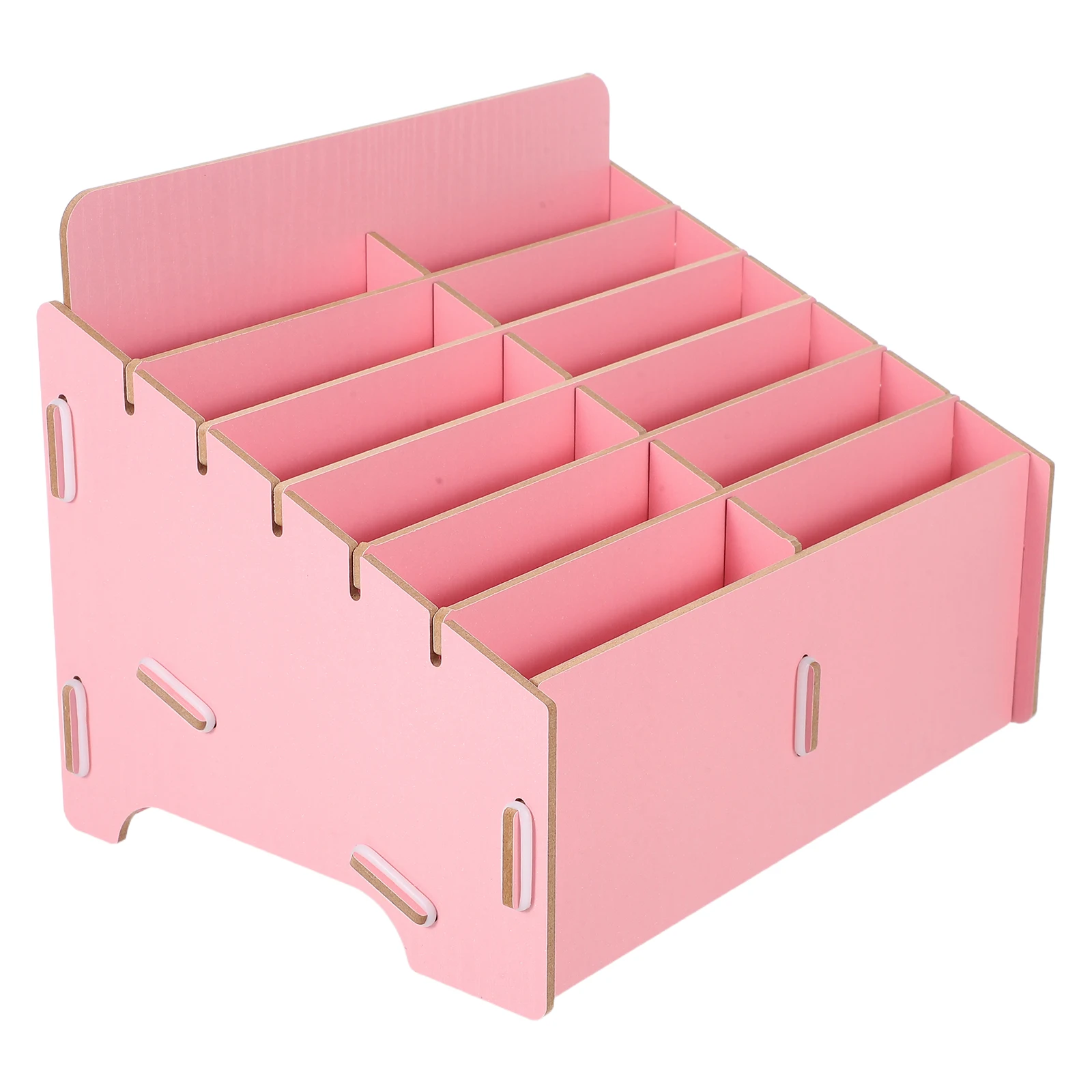 

Multifunctional Wooden Desktop Storage Box 12 Compartments Cell Phone Holder Organizer Office Supplies Box For Home School