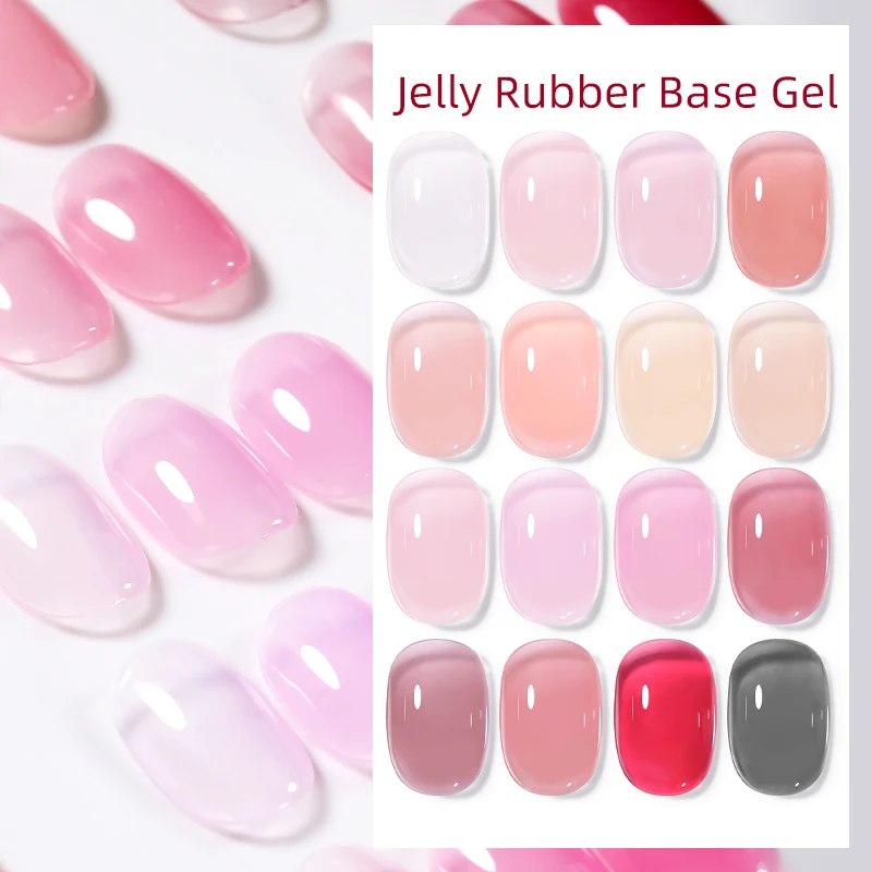 UR SUGAR 7ML Jelly Nude Rubber Base Gel Crystal traslucido Color Construction Gel UV Semi permanente Soak Off UV LED vernice