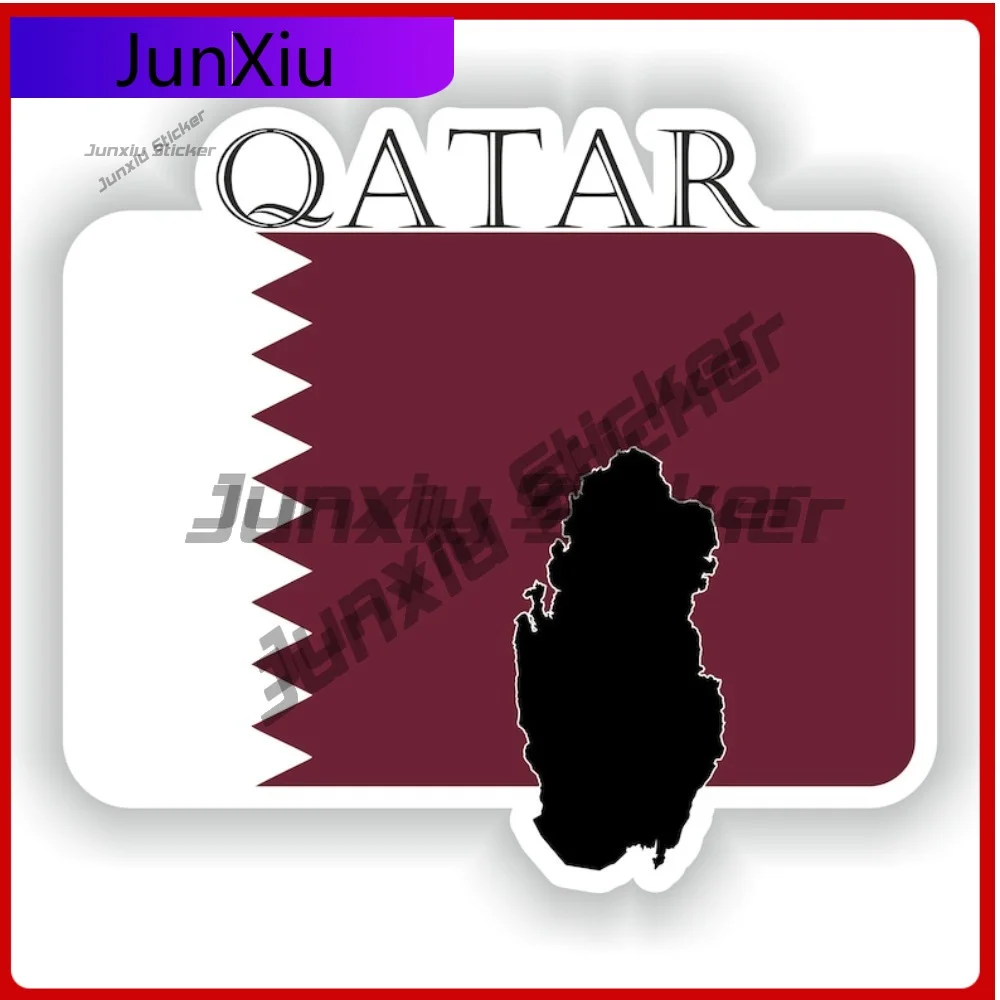 

Qatar National Cute Truck Waterproof Decal Decoration Bumper Trendy Emblem Decal Laptop Cool Graphic Shape UV Waterproof Anime