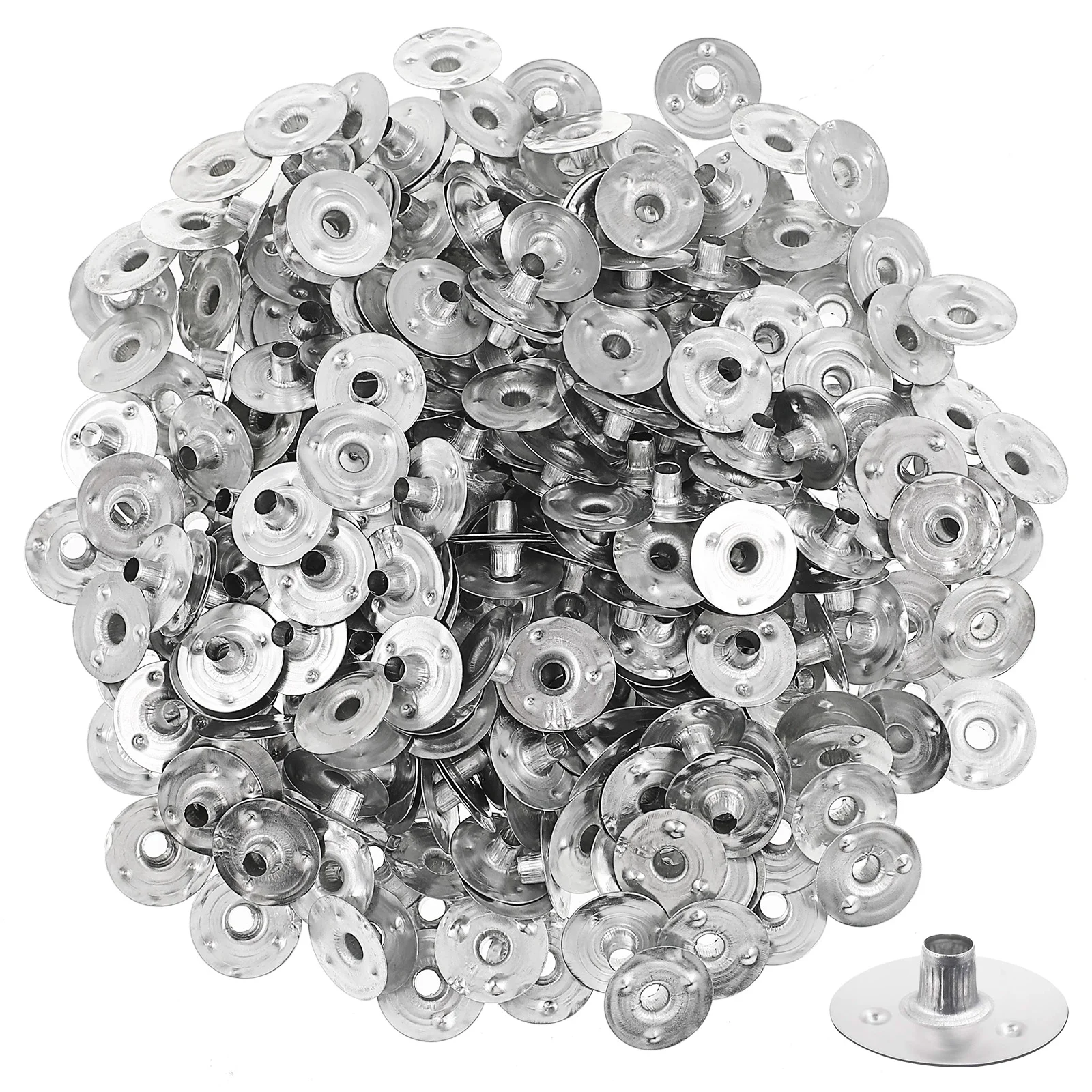 

300 Pcs Wick Bases for Making DIY Candles -making Stand Sustainer Tabs Silver