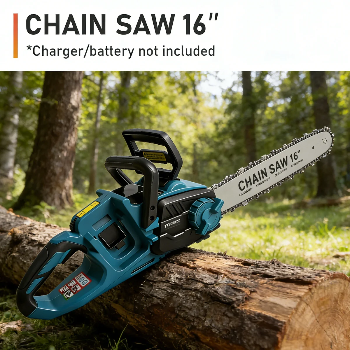 

Brushless Chainsaw 16" Handheld Cordless Chainsaw for Garden Pruning, Firewood Cutting & Household Use (for Makita)
