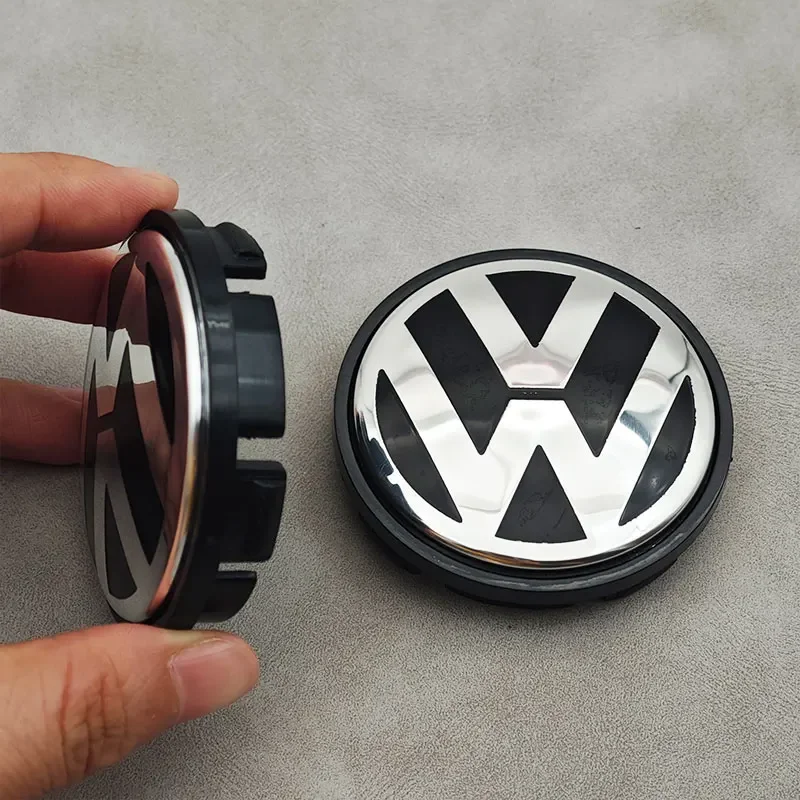 Centre de roue de voiture, 55mm 65mm, 4 pièces, capuchons de moyeu de jante pour Volkswagen VW CC Bora Polo Touareg Tiguan Golf 4 5 6 Passat Jetta Beetle