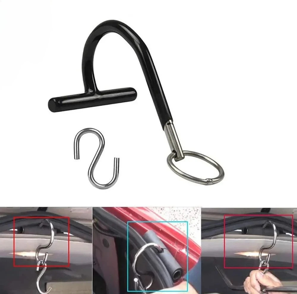 

PWS Leverage Paintless Dent Repair Tools, T-Lever Holder Hail Rod Hanger With S-Hook for Car Body Paintless Dent Removal