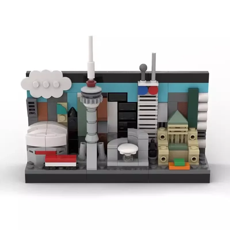 Bricklink Ideas City Architecture Postcard Sets Taiwan Toronto Vancouver Athens Los Angeles New York Building Blocks Toys Gift