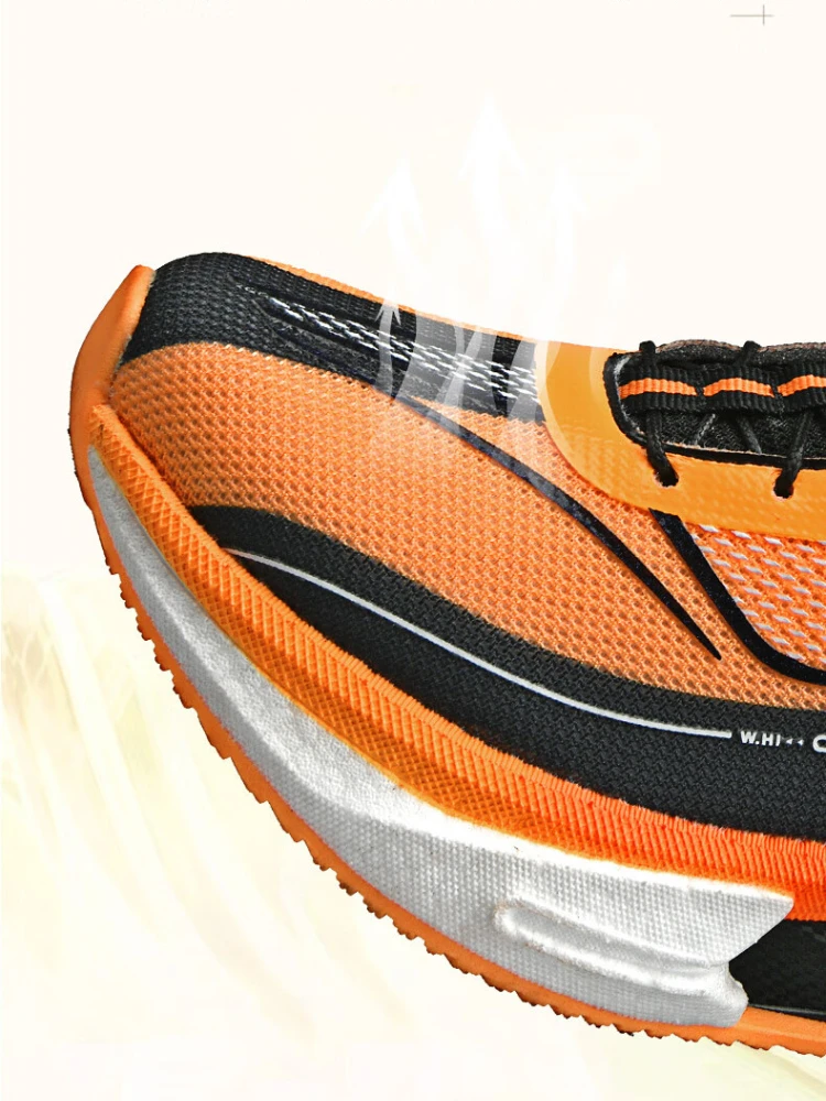 AJHL Carbon Board Running Shoes Shock-absorbing Mesh Fabric Breathable Running Shoes Outdoor Anti Slip Sports Shoes