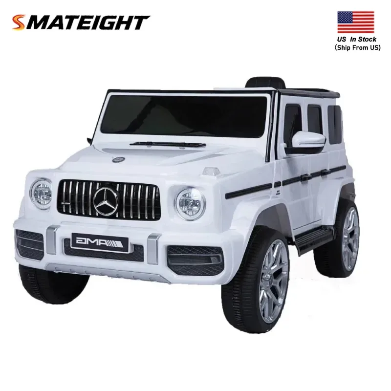 Gelicentieerde Mercedes-Benz G63 kinderrit op auto, 12V elektrisch voertuig met afstandsbediening, muziek, hoorn en veervering