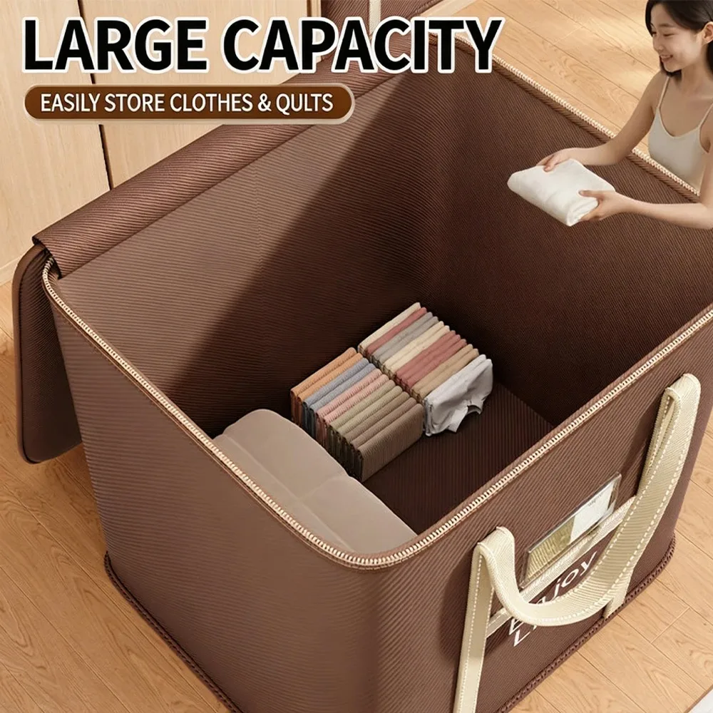 Storage Bags for Clothes Collapsible Organizers Blankets Bedding Clothes Large Zip Bags with Handles Household Move Place Bag