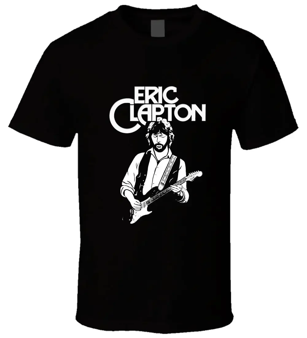 Screen Printing T Shirts Crew Neck Broadcloth Short Sleeve Mens Eric Clapton T Shirt