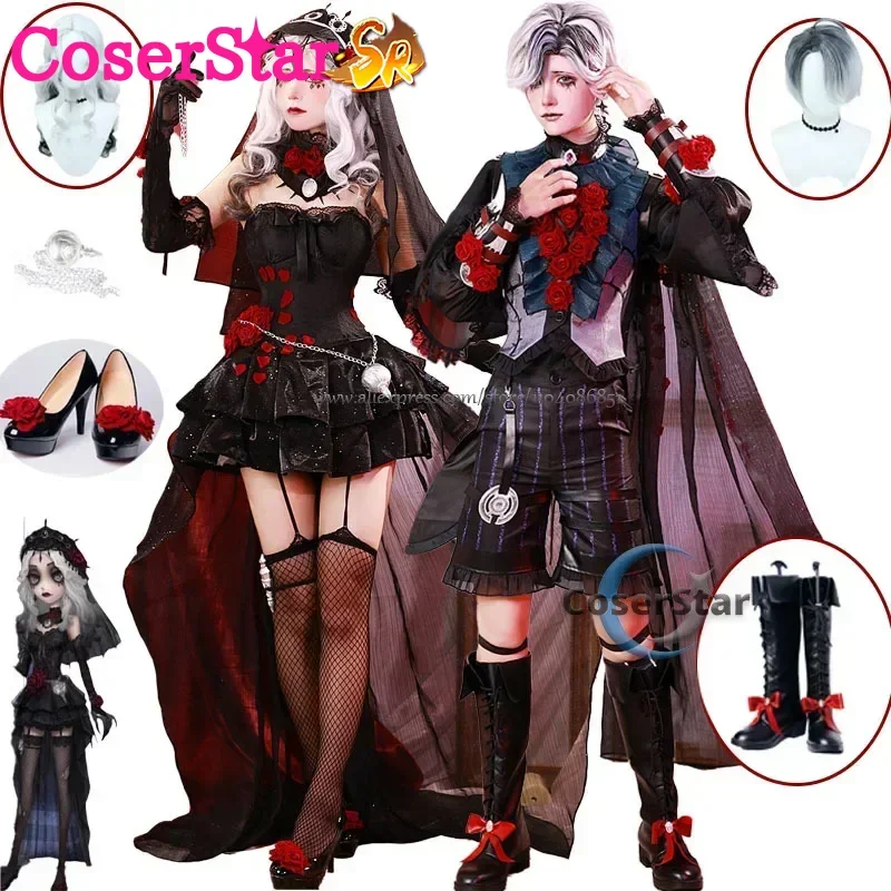 CoserStar-SR Gioco Identità V Ada Messmer Costume Cosplay Vestito Sexy Abito Scuro Luminaria Emile Costume Cosplay Paziente Parrucche