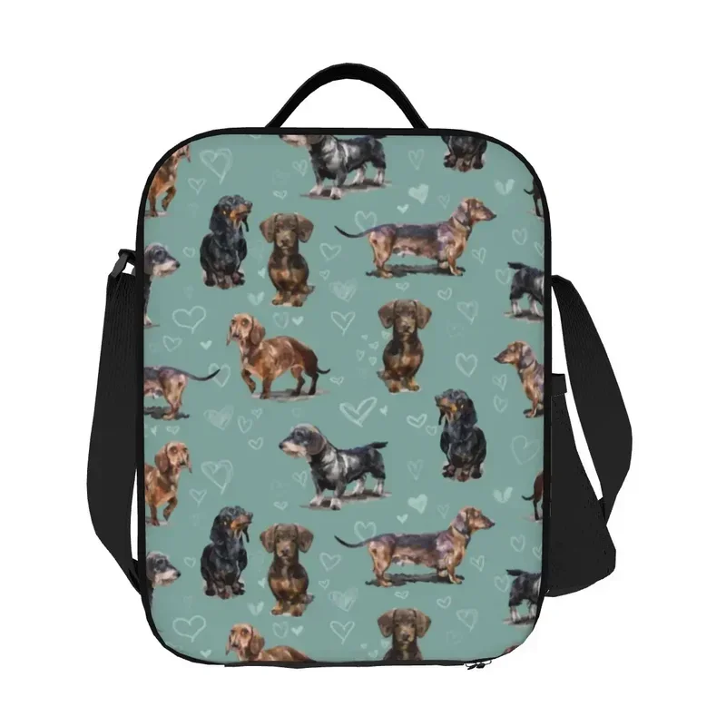 The Dachshund Resuable Lunch Boxes Badger Sausage Wiener Dogs Cooler Thermal Food Insulated Lunch Bag Kids School Children