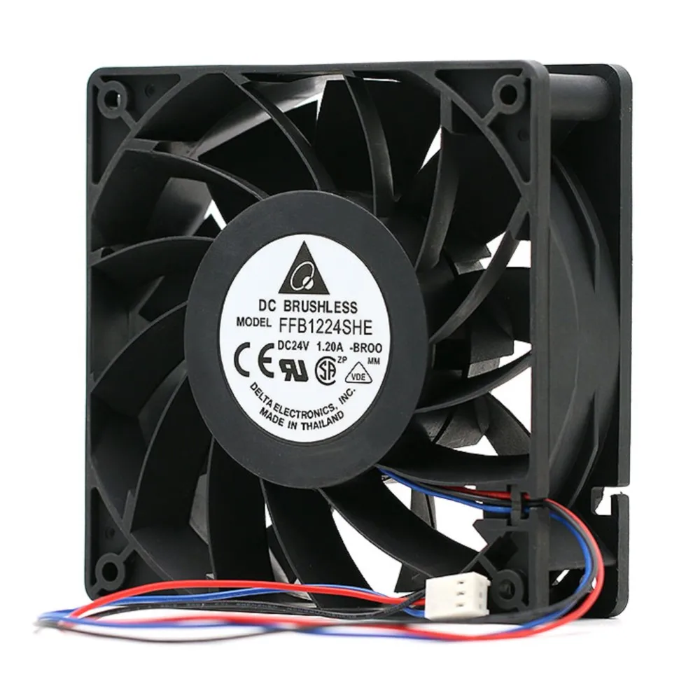 for delta FFB1224SHE 12038 24 v 1.20 5500 RPM big air volume converter cooling fan for 120*120*38mm