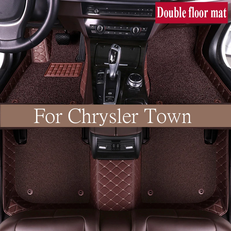 Car Floor Mat For Chrysler Town & Country 7 Seat 2013~2016 Waterproof Protection Pad Carro Rear Trunk Floor Mat Car trunk mat