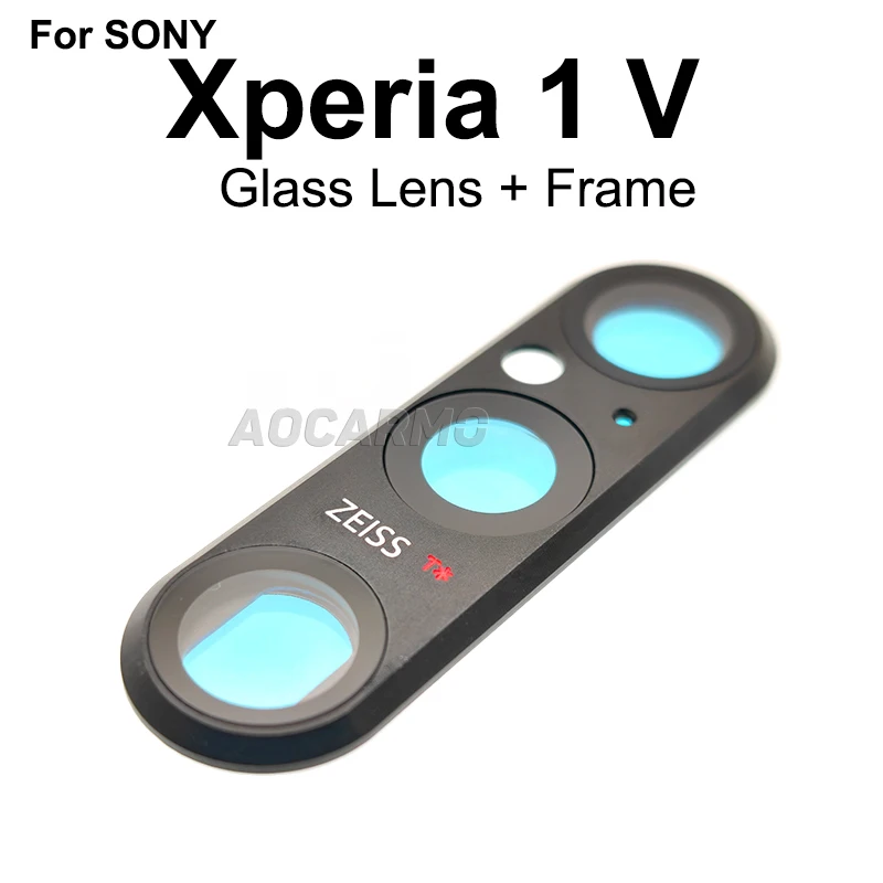 Aocarmo Szkło Obiektywu Tylnej Kamery z Ramką do Sony Xperia 1 V XQ-DQ72 DQ44 SO-51D - Część Zamienna — zdjęcie 7