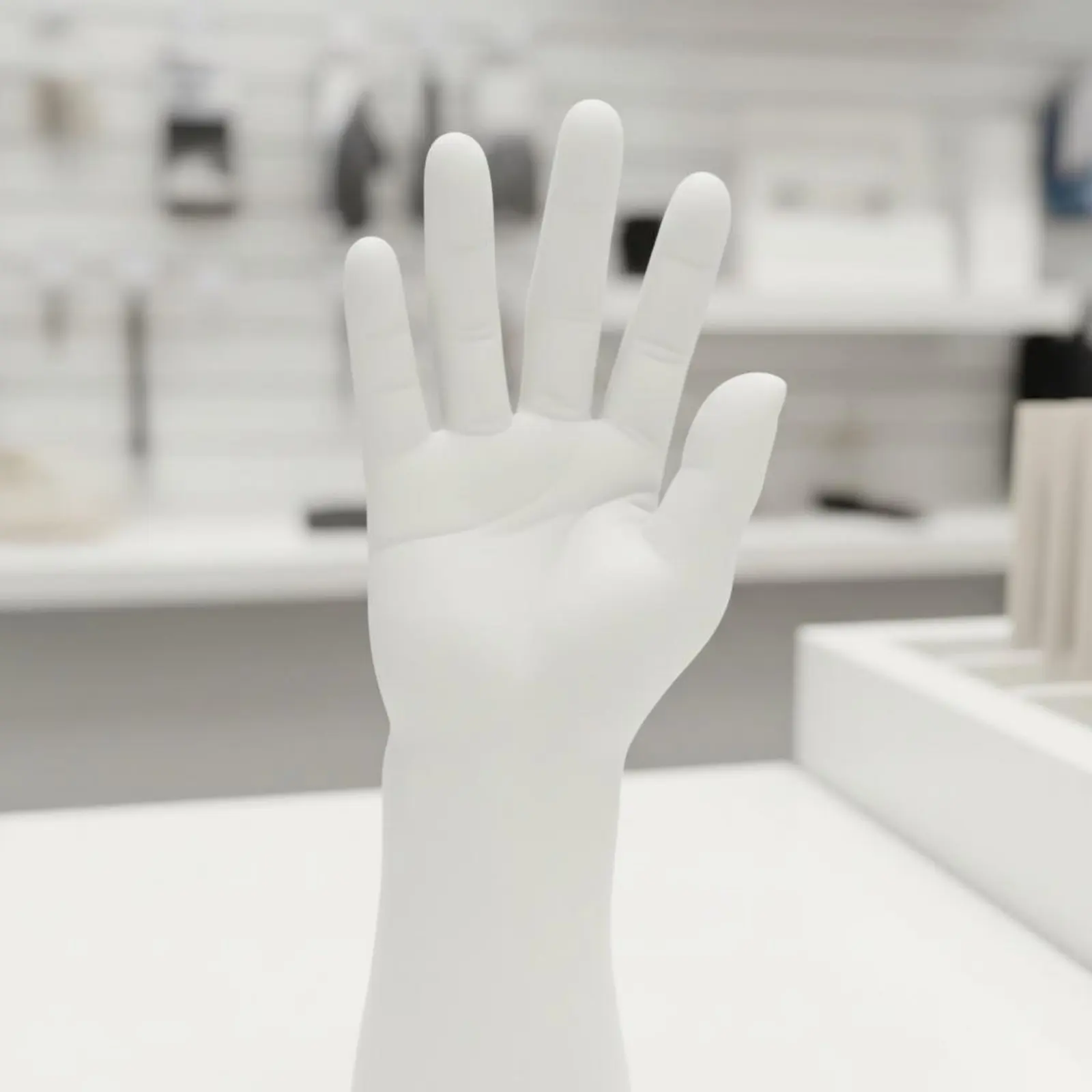 2 Pieces Male Hand Model Sturdy Fake Hand Model Display Prop Reusable Easy to Clean for Showroom