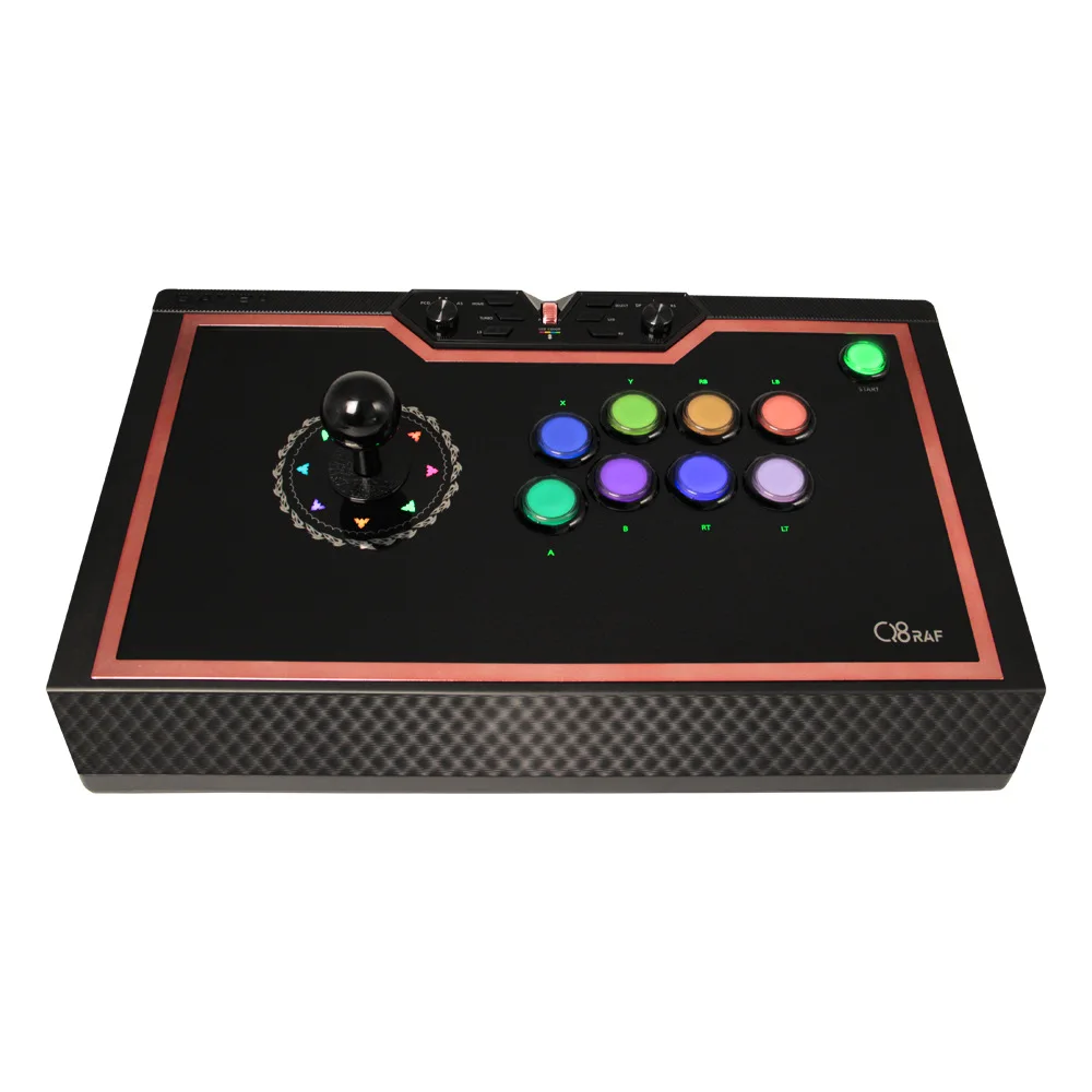 Imagem -03 - Qanba-boxer q8 Arcade Jogo Joystick Silencioso Eixo Mecânico Rápido Rgb Dazzling Cor Personalizado