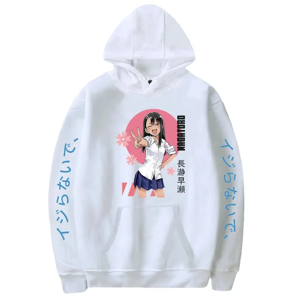 Não brinquedo comigo miss nagatoro hoodies mulheres homens manga longa pulôver com capuz camisolas unisex casual streetwear 2024