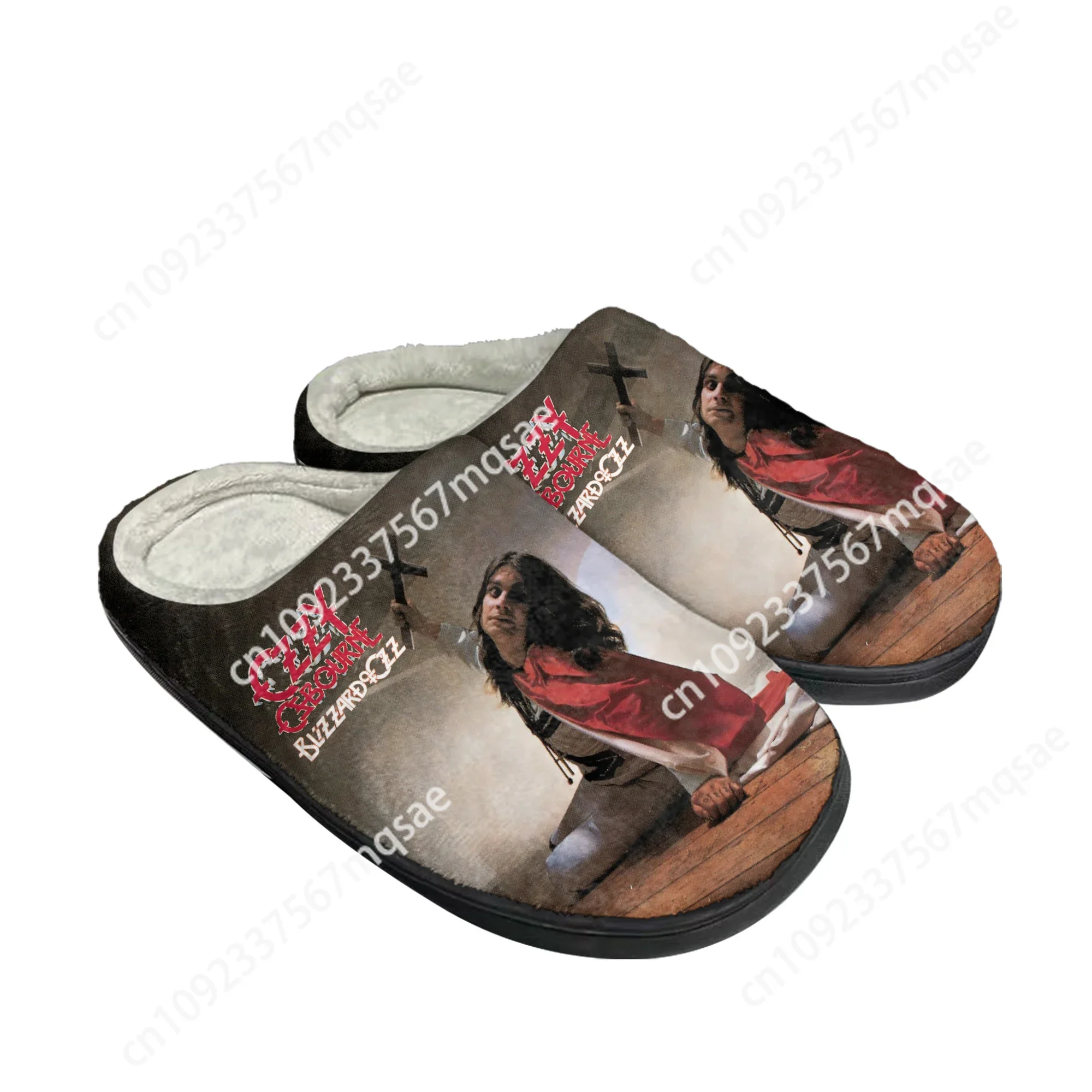 Ozzy sandal kustom katun rumah penyanyi batu Osbourne sandal Wanita Pria Sepatu tetap hangat kasual mewah sandal pasangan