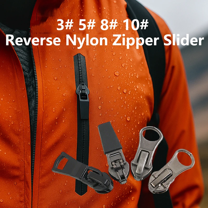 

20Pcs 3# 5# 8# 10# Nylon Zipper Slider for Invisible Waterproof Zippers Clothes Jacket Closures Zip Pull Reverse Zips Repair Kit