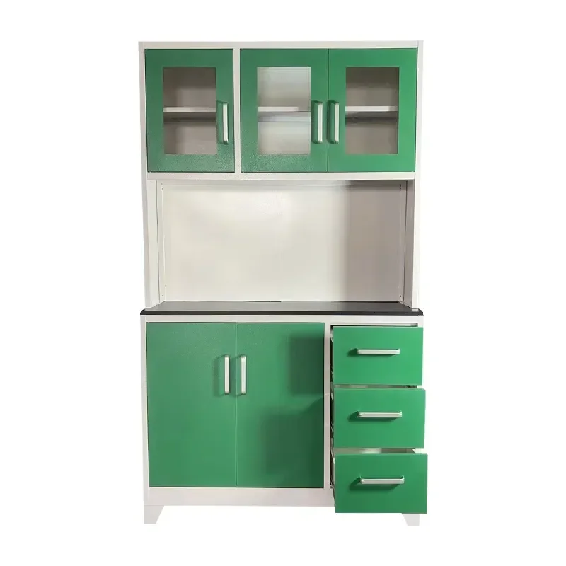 Kitchen furniture cheap metal kitchen utility cabinet cupboard with legs flat pack wholesale  kitchen unit module