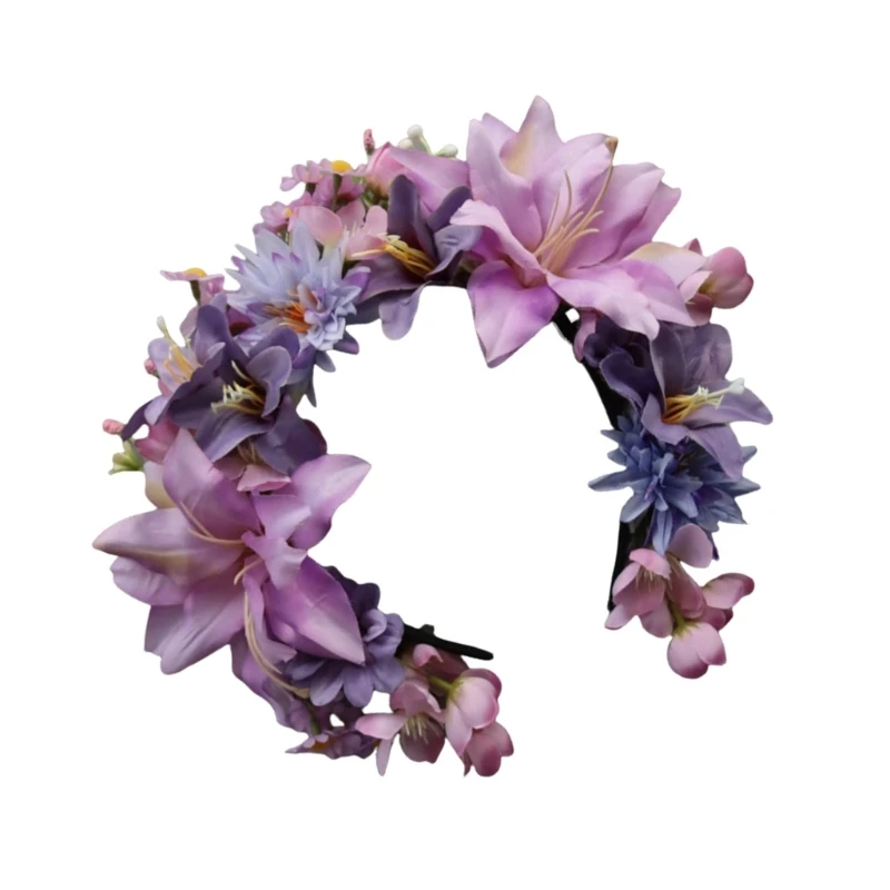 Lovely Flower Headband Versatile Hair Accessory for Children and Adults