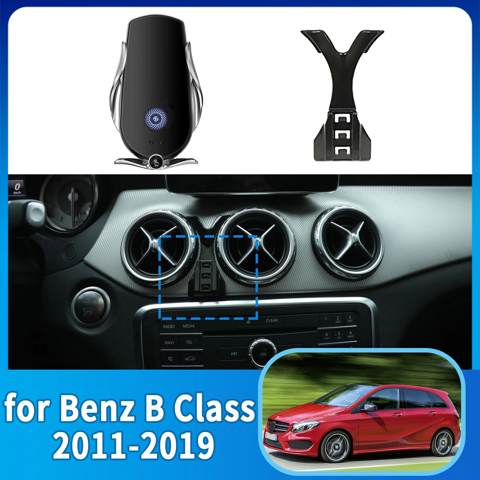 

Car Mobile Phone Holder for Mercedes Benz B Class W246 GLA CLA 2011~2019 Accessories GPS Bracket Navigation Stand Auto