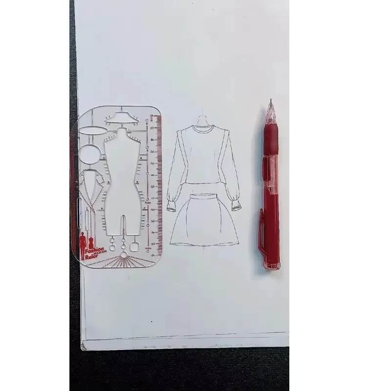 

NEW Human Template Fashion Ruler Fashion Woman Body Model Ruler for Clothes Designer Tool