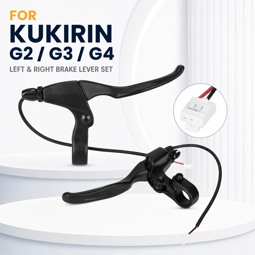 Left Right Brake Lever Set for Kukirin G2 G3 G4 Electric Scooter Aluminum Alloy Handle Replacement with Sensor Wire