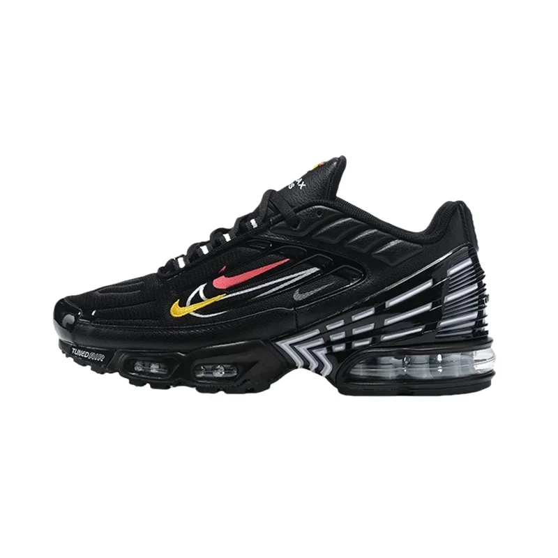 Nike Air Max Plus 3 Herren-Laufschuhe – rutschfest, modisch, gemütlich, sportlich, stoßdämpfend, belüftet, leichte Linie, Schwarz