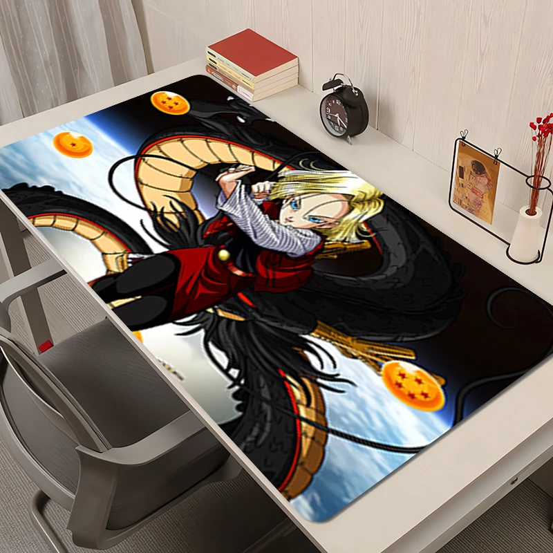 

Dragon Ball Android 18 Mouse Pad Office PC Accessories Extended Pad Anime Pattern Desk Mat Anti-slip Rubber Mousepad Gaming Mats